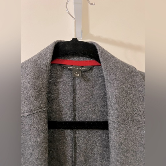 Banana Republic Wool Unstructured Blazer in Grey Size 4 - Picture 7 of 9